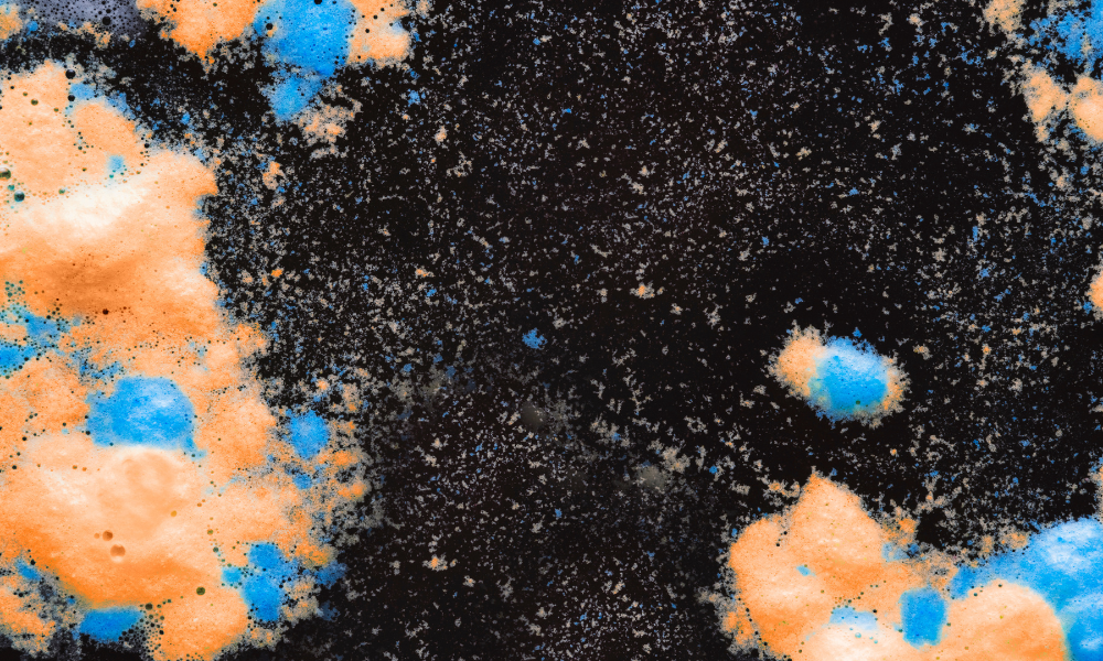 Hard black oxidized bitumen blocks.