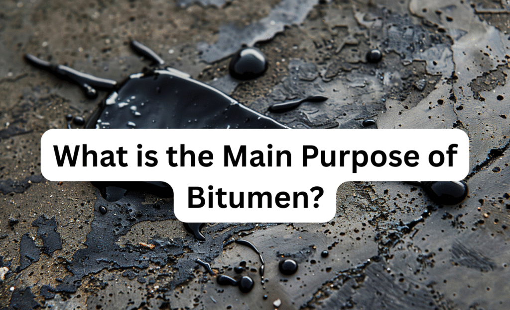 Main purpose of bitumen explained with illustration