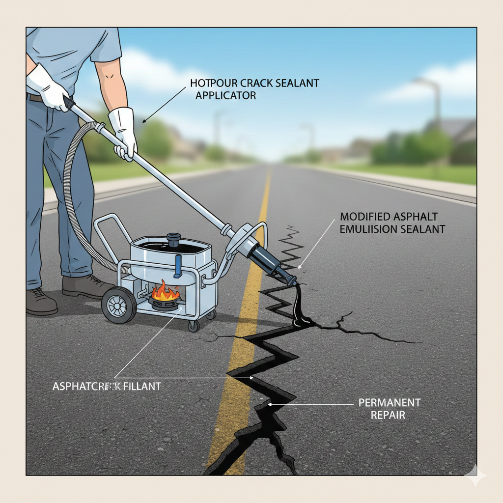 What Do You Use To Fill Cracks Asphalt?